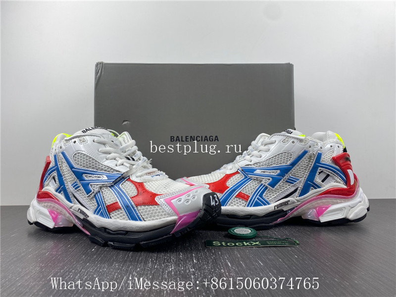 Balenciaga Runner White Red Blue Pink