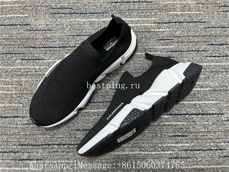 Balenciaga Speed Low Top Trainers Black White