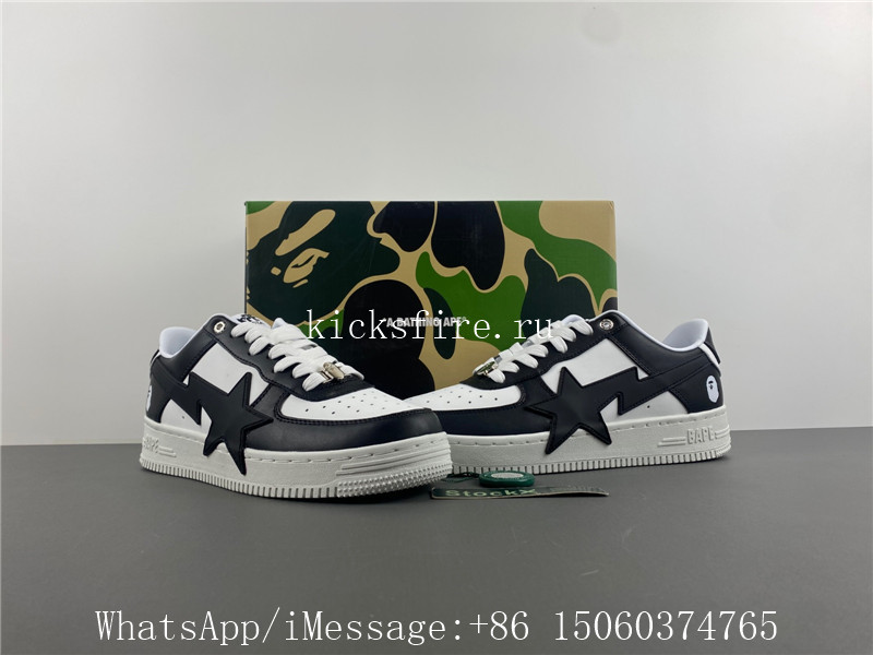 A Bathing Ape Bape Sta Low Black White