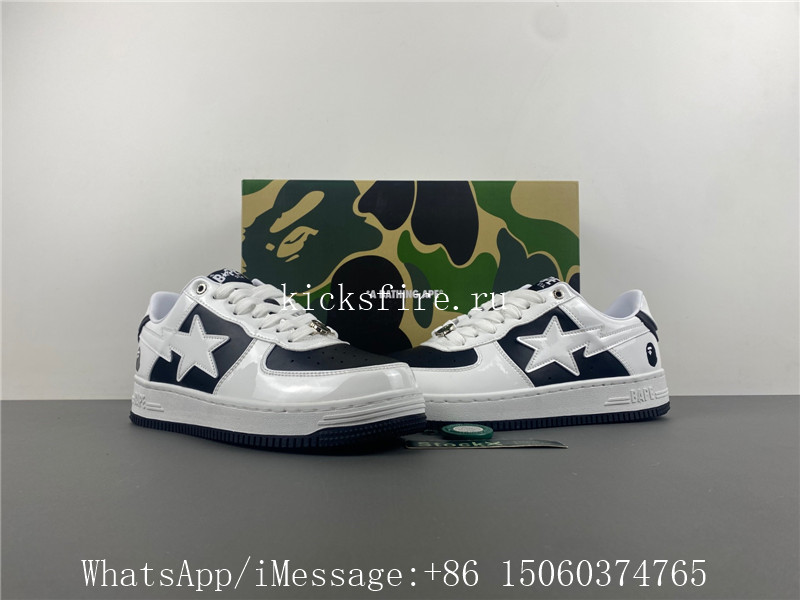 A Bathing Ape Bape Sta Low White Black