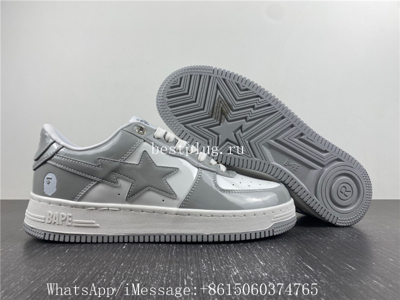 A Bathing Ape Bape Sta Low White Grey