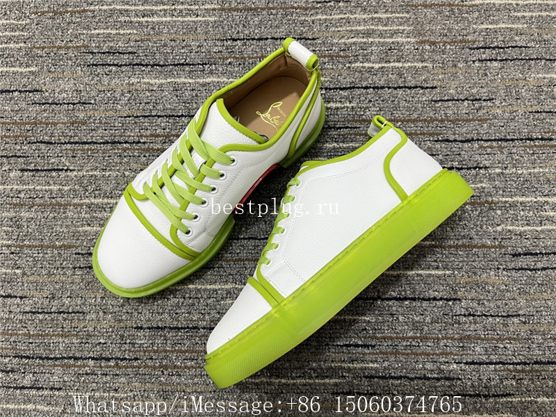 Christian Louboutin Low Top Sneaker White Green