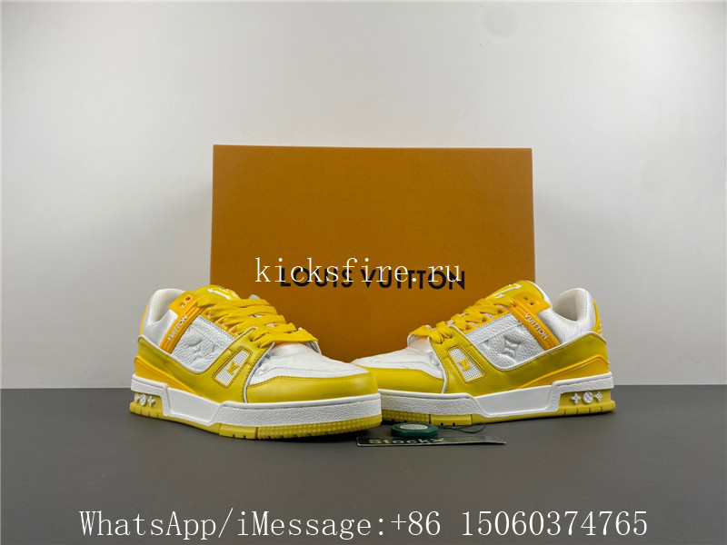 Louis Vuitton Trainer Sneaker Yellow White