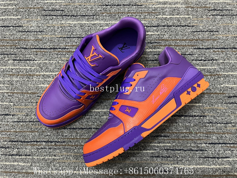 Louis Vuitton Trainer Sneaker Purple Orange