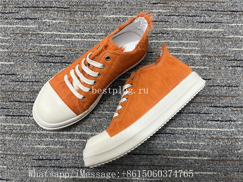 Rick Owens Sneaker Fur Orange White