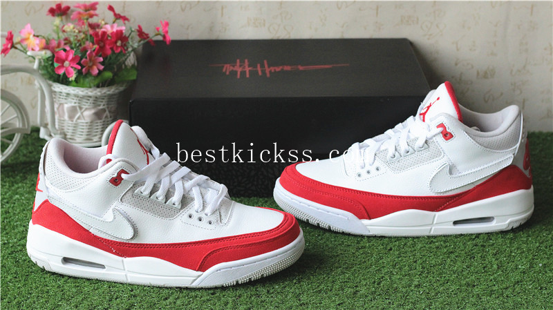 Air Jordan 3 Tinker Air Max 1 White Red Removable Swoosh Logos