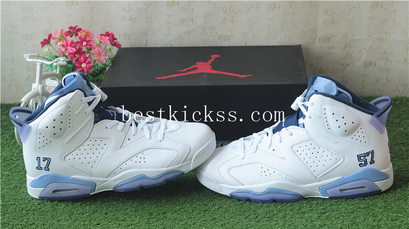 Air Jordan 6 UNC Championship PE White