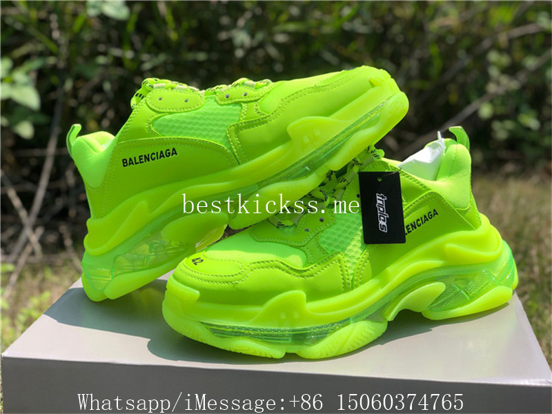 Balenciaga TripleS Clear Sole Neon Green