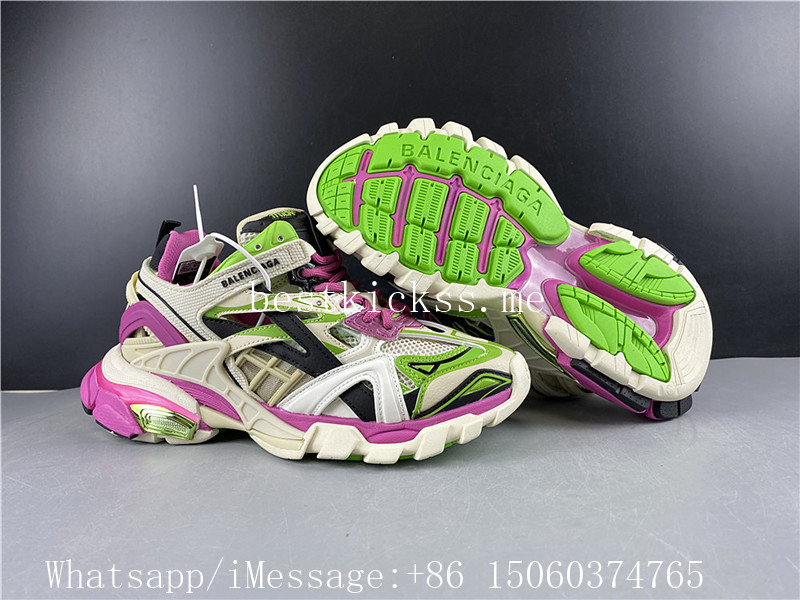 Balenciaga Track 2.0 Trainer White Pink Green