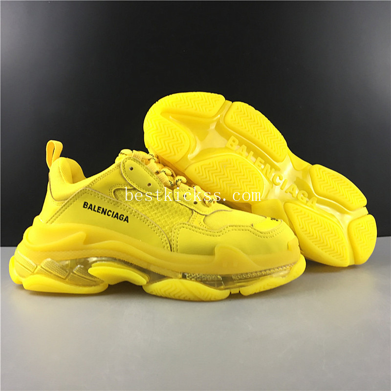 Balenciaga TripleS Clear Sole Sneakers Yellow