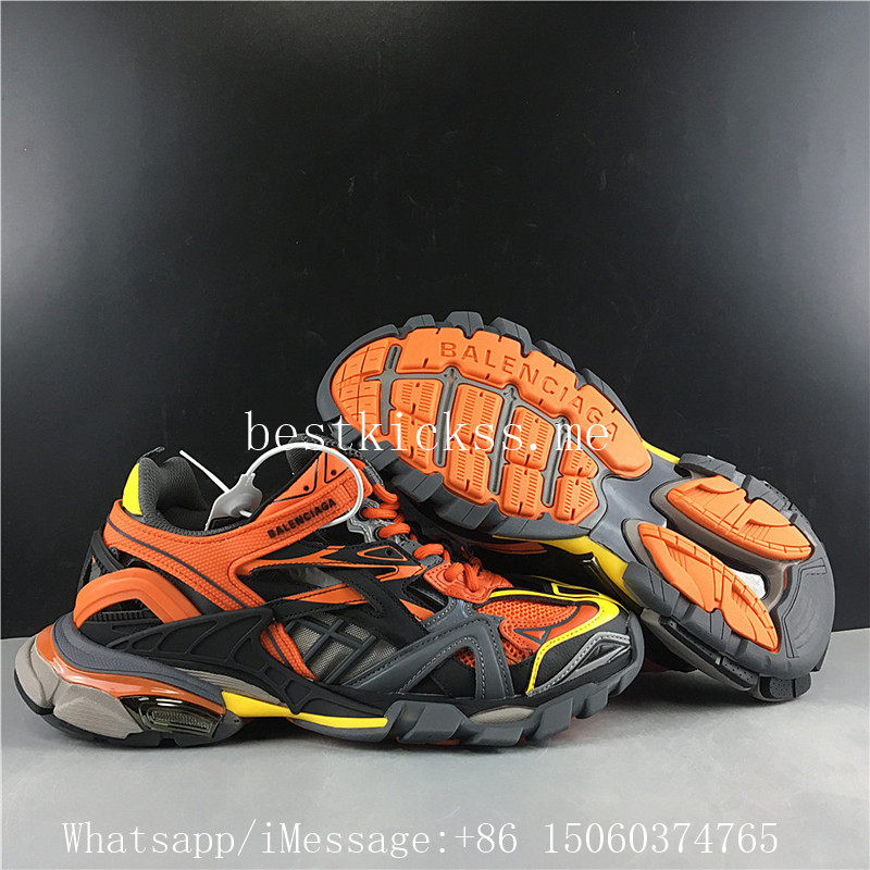 Balenciaga Track 2 Trainer Hot Orange Black