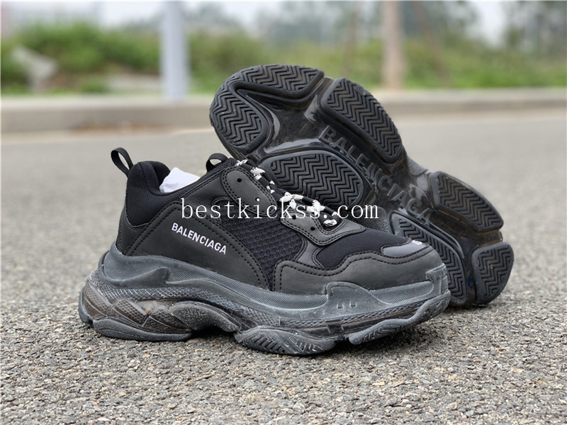 Balenciaga TripleS Clear Sole Sneakers Black