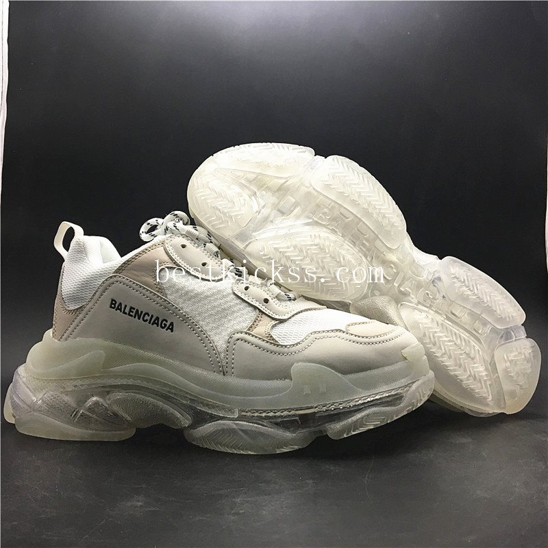 Balenciaga TripleS Clear Sole Sneakers White