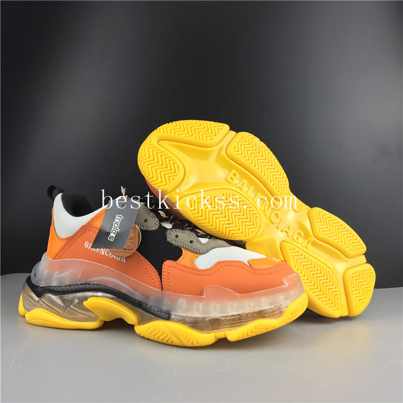 Balenciaga Triples Sneaker Clear Sole White Orange Yellow