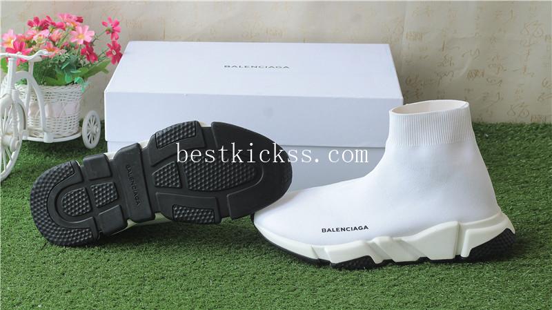 Balenciaga Speed Trainer White With Black Bottom