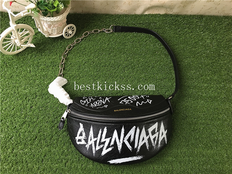 Balenciaga Graffiti-Print Fanny Belt Bag