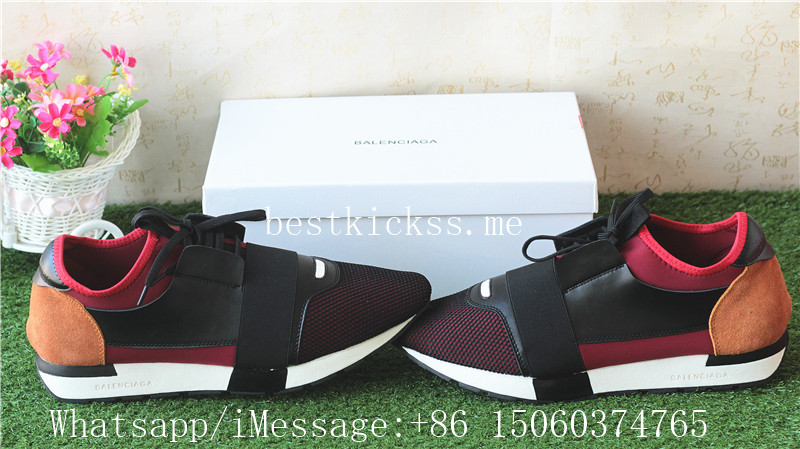 Balenciaga Race Runner Black Red Brown