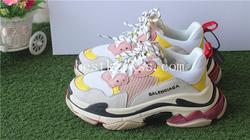 Balenciaga Triples Sneaker Pink White Yellow Women