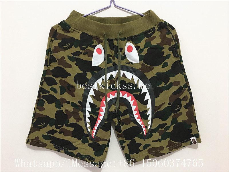 A Bathing Ape Bape Green Camo Shorts