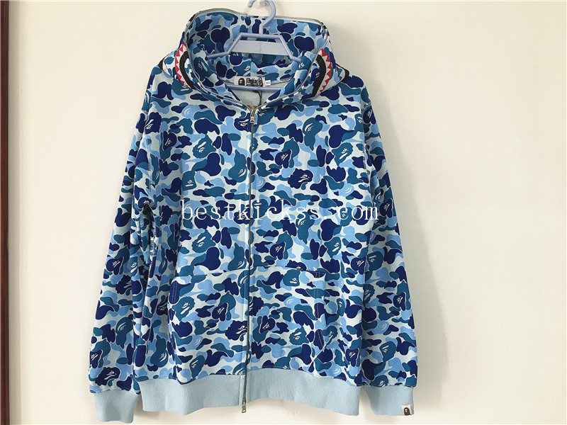 A Bathing Bape Shark Navy Blue Hoodie