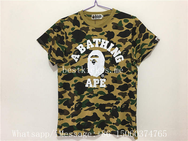 A Bathing Ape Bape Yellow Camo T-Shirt