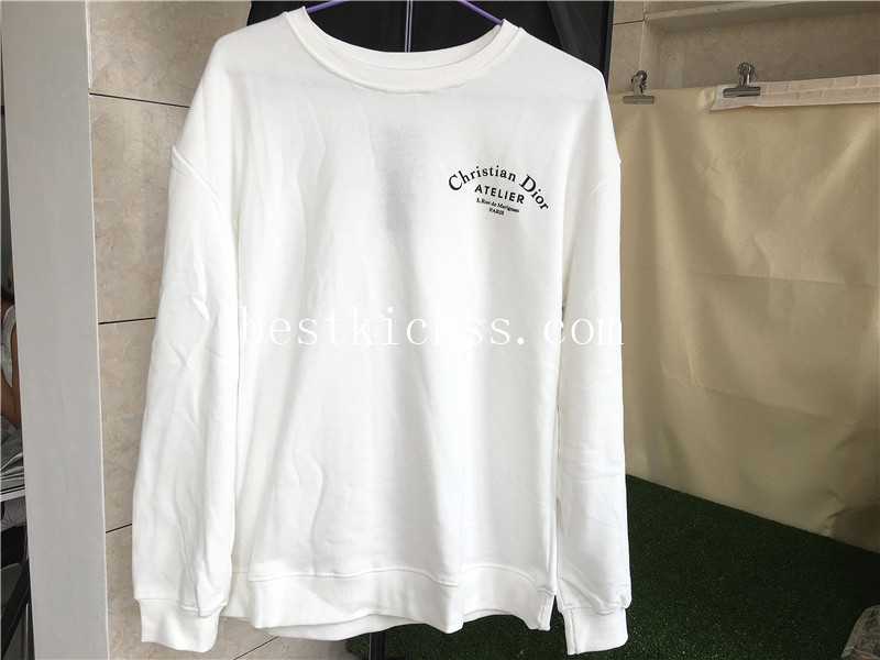 Christian Dior Atelier Print White Cotton Sweatshirt