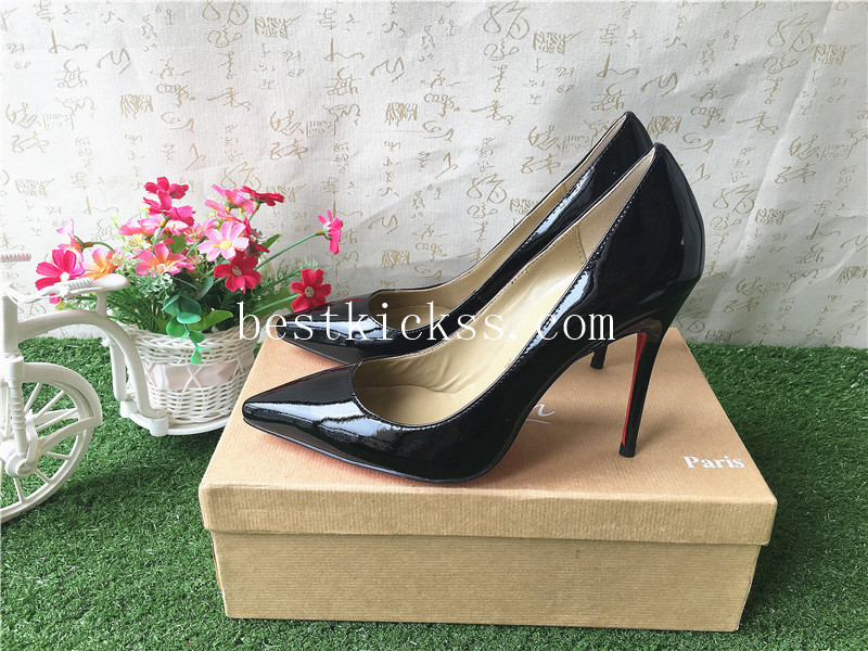 Christian Louboutin Black Leather High Heel 10cm