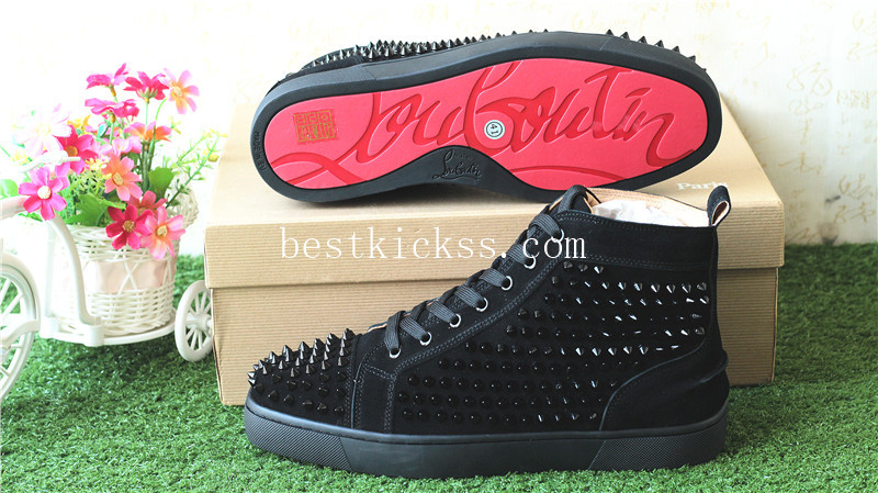 Christian Louboutin Sneaker high Black Suede all spikes