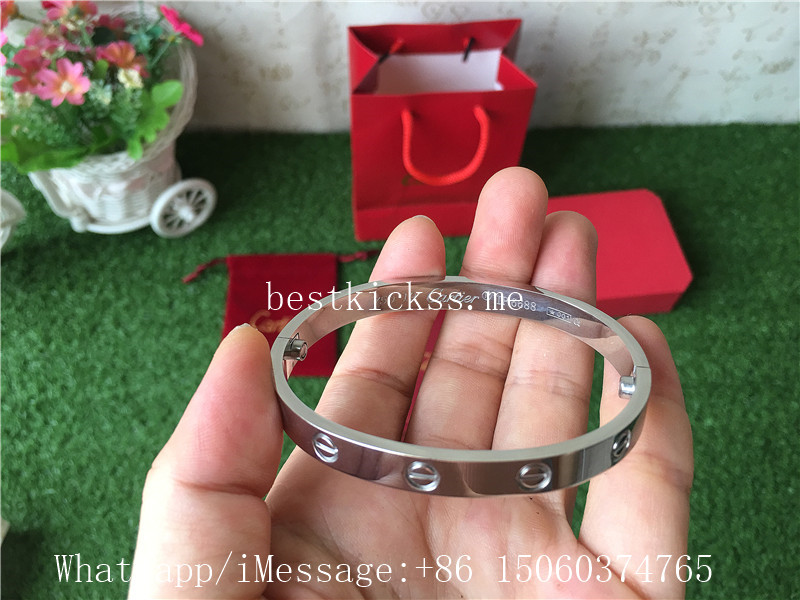 Cartier Love Bracelet Silver size 16,17,18,19,20,21