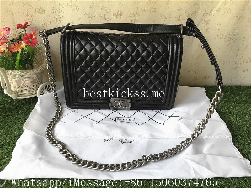 Chanel Handbag Black Silver