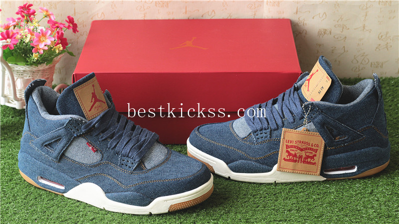 Levis X Air Jordan 4 Denim Blue