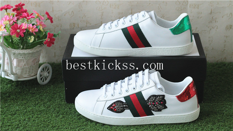 Gucci Ace Embroidered Sneaker White Cupid Sword Arrow