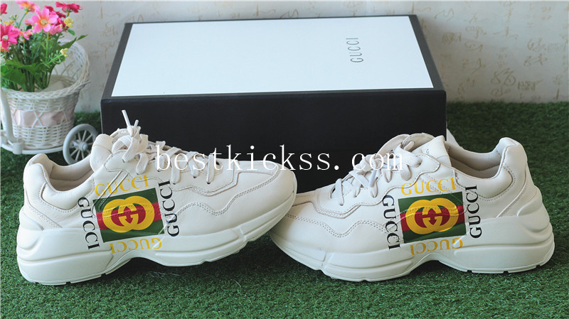 Gucci Rhyton Vintage Trainer Sneaker Square Logo