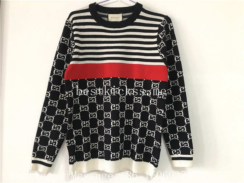 Gucci GG Stripes Knit Sweater Shirt