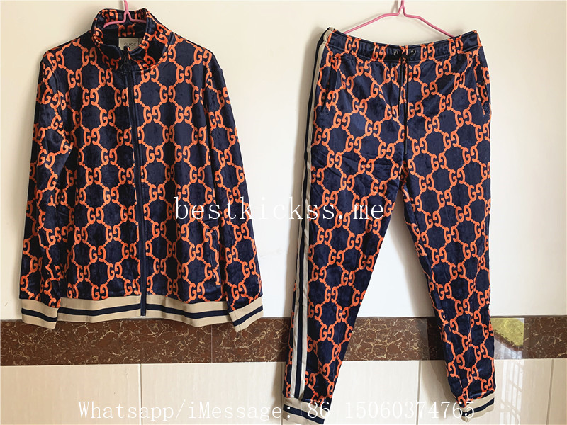 Gucci Suit GG Dark Blue Orange