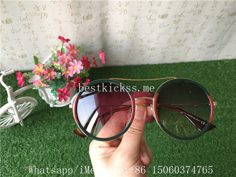 Gucci Web Round Sunglasses green Red