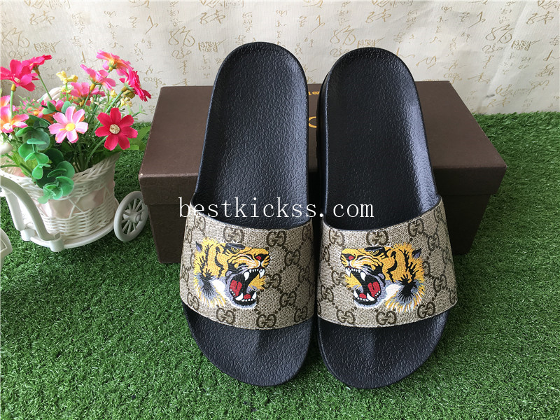 Gucci Flip Flops Tiger Pattern Slipper