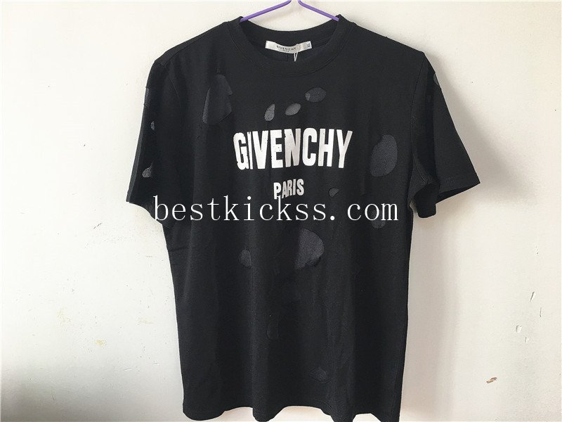 Givenchy Black T-shirt with hole