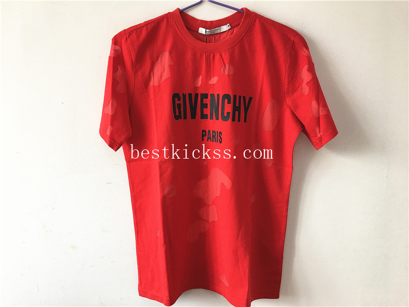 Givenchy Red T-shirt with hole