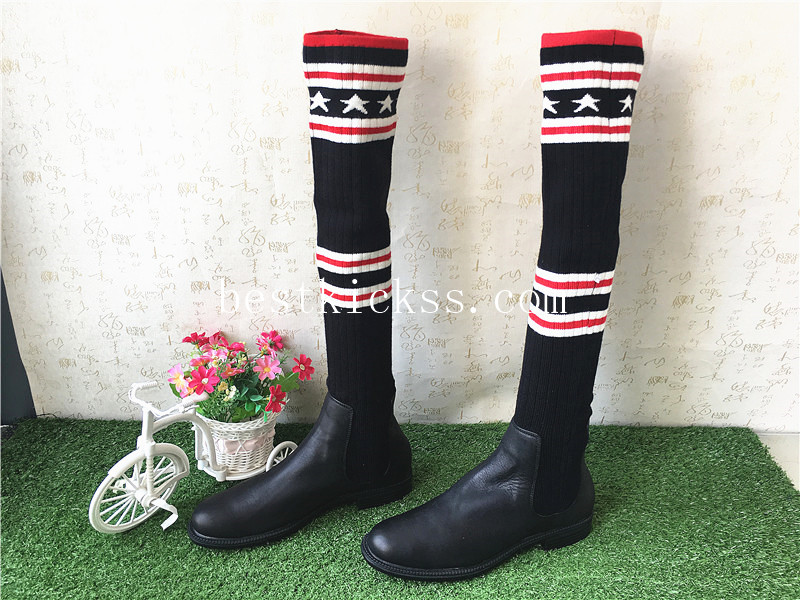 Givenchy Leather Socks Boots Black Women