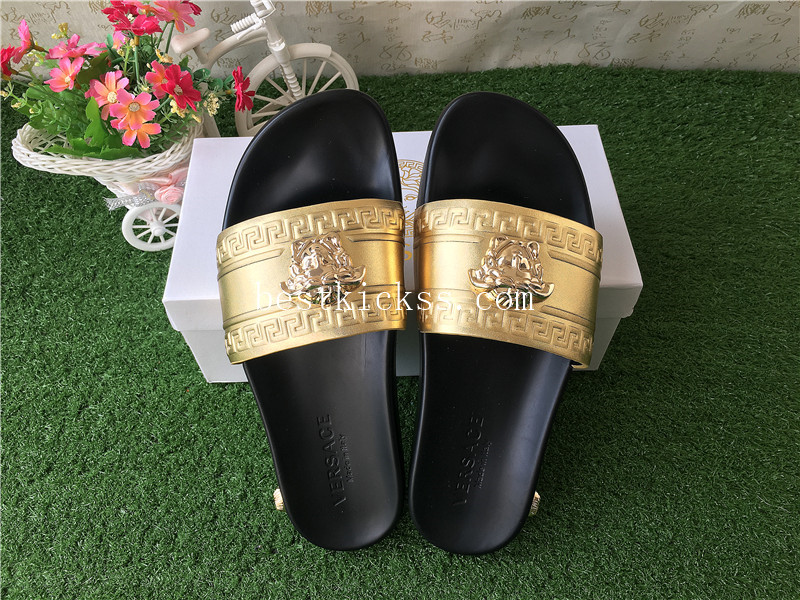 Golden Versace Medusa Head Slipper