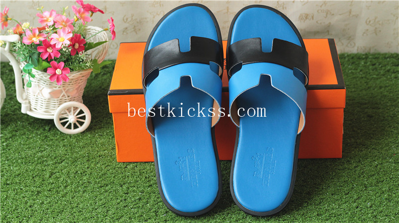 Hermes Slipper Blue Black