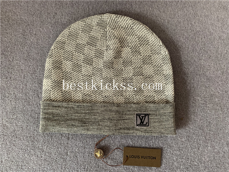 LV Louis Vuitton Grey Sweater Hat