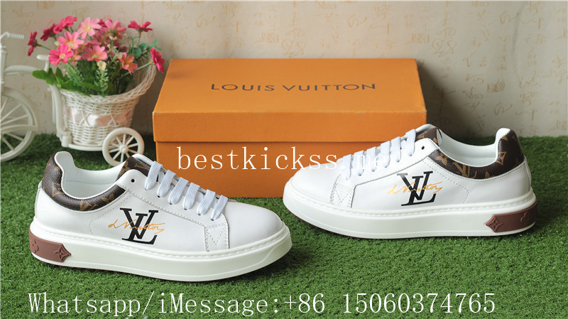 Louis Vuitton Low Top White Brown LV Shoes