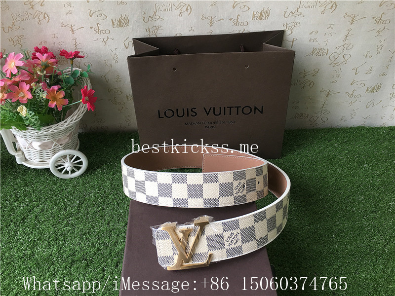 Louis Vuitton Initiales 40MM Belt White Gold