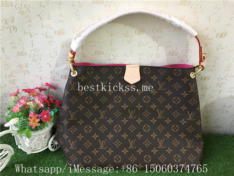 LV Louis Vuitton Monogram Graceful PM Shoulder Bag Brown