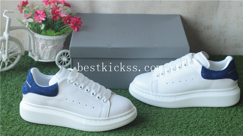 Alexander McQueen Sneaker White Dark Blue Suede