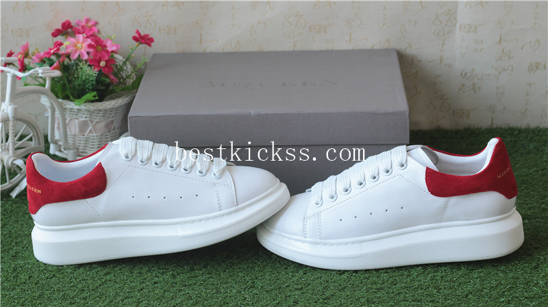 Alexander Mcqueen Sneaker White Red Suede