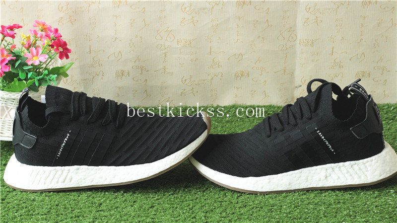 Adidas NMD R2 Primeknit Black Real Boost