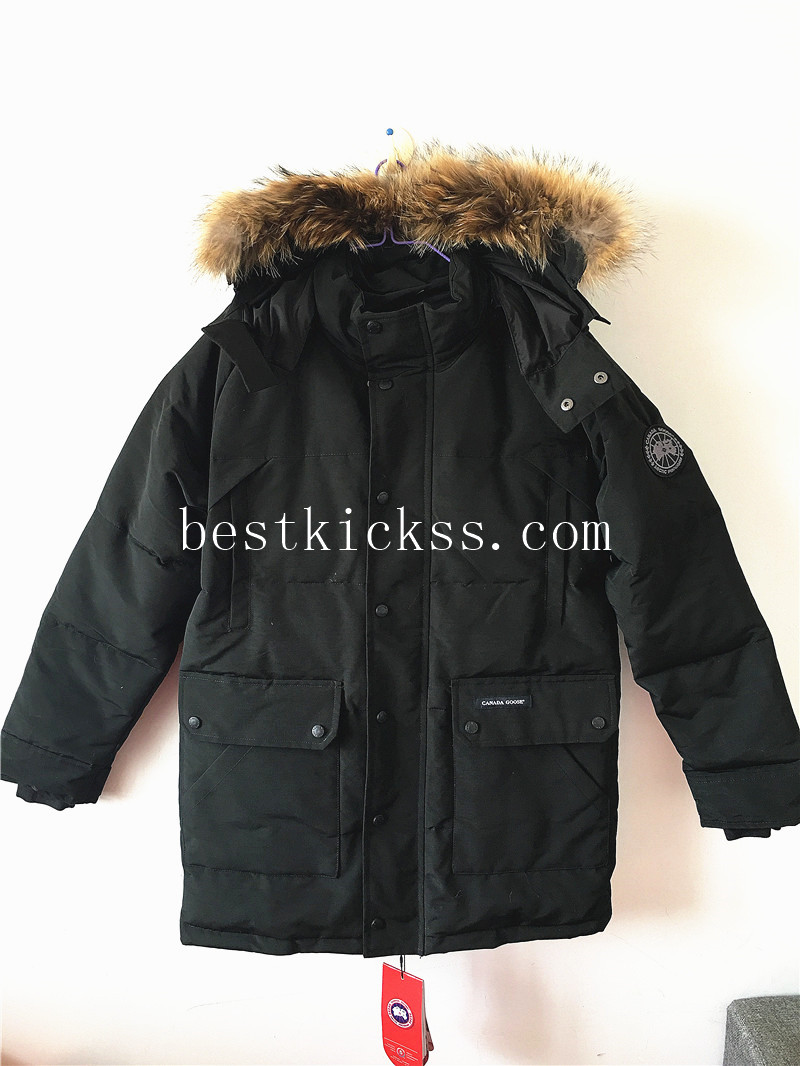 Nobis Canada Goose Black Coat Grey Logo